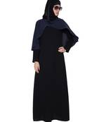 Shaima  Cape Style Abaya  Black & Blue