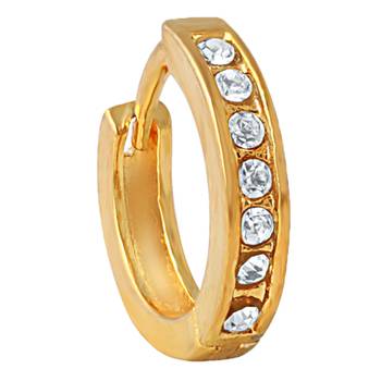 White cubic zirconia nose-ring 1