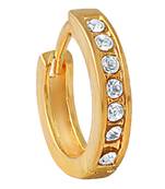 White cubic zirconia nose-ring