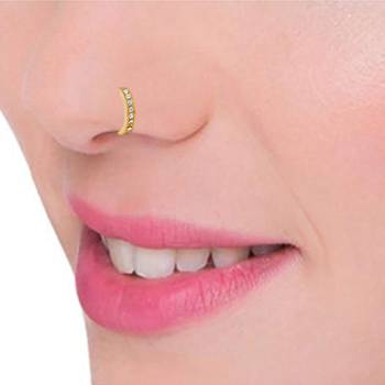 White cubic zirconia nose-ring 2
