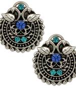 Green crystal earrings