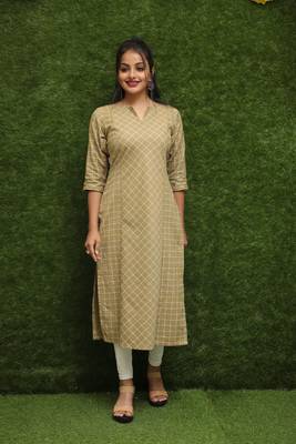 Women Golden Readymade Kurti 1