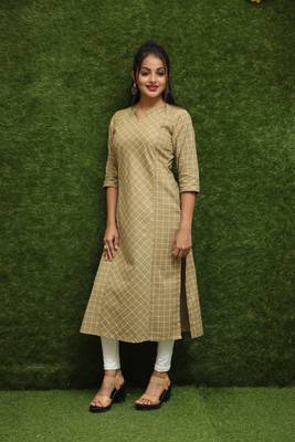 Women Golden Readymade Kurti 2