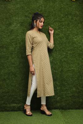 Women Golden Readymade Kurti 4