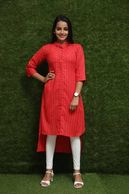 Women Red Designer Kurti 1