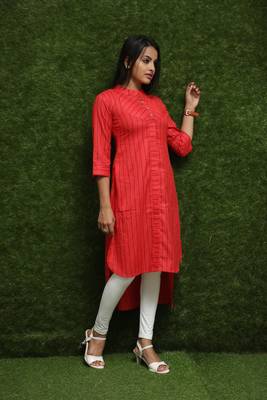 Women Red Designer Kurti 4