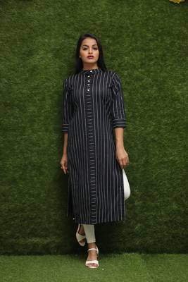 Women Black Readymade Kurti 2