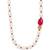 Gold single-layered necklace with agate Swarovski beads.