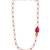 Gold single-layered necklace with agate Swarovski beads.