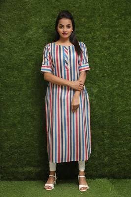 Women Multicolour Readymade Kurti Dress For Girls  1