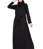 Beautifull Nida Abaya Dress With Belt Abaya   Dark Brown