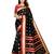 Multicolor printed poly silk saree with blouse