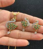 Green diamond pendants