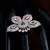 Emerald Embellished Rose Gold Plated Designer American Diamond Finger Ring FR15