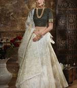 Off White Satin Bridal Lehengas
