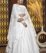 White Cotton Bridal Lehengas
