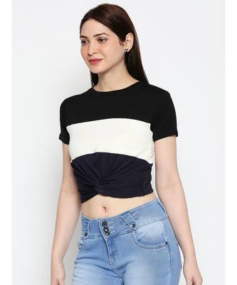 Ammarzo One Size S M Crop Top Navy Blue 2