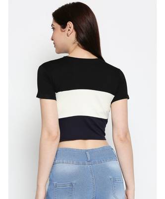 Ammarzo One Size S M Crop Top Navy Blue 4