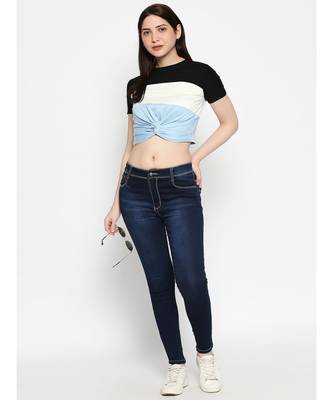 Ammarzo One Size S M Crop Top Sky Blue 6