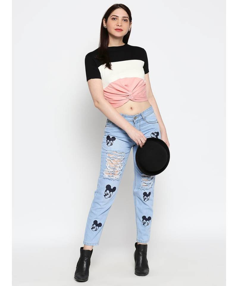 Ammarzo One Size S M Crop Top Pink