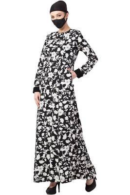 Musheco-Black & White Printed Dress. 2