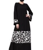 Musheco-Black Dress With Inserted Panel-Not An Abaya