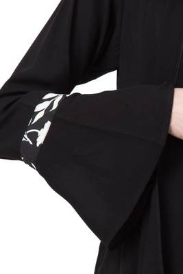Musheco-Falling Shrug Dress In Black & White-Not An Abaya  5