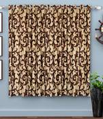 Brown Printed polyester Window Curtain