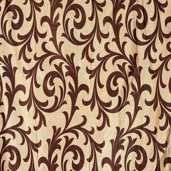 Brown Printed polyester Window Curtain 2