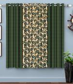 Green Printed polyester Window Curtain