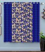 Blue Printed polyester Window Curtain
