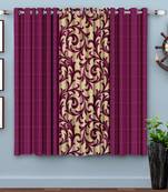 Wine Printed polyester Window Curtain
