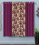 Wine Printed polyester Window Curtain