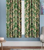 Green Printed polyester Window Curtain