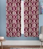 Wine Printed polyester Window Curtain