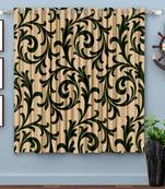Green Printed polyester Window Curtain