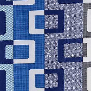 Royal Blue Printed polyester Window Curtain 2
