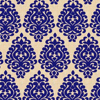 A Blue Printed  Polyester Window Curtain 2