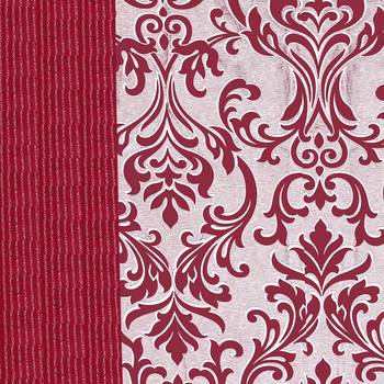 A Blood Red Printed  Polyester Window Curtain 2