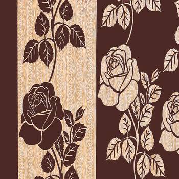 A Brown Printed  Polyester Window Curtain 2