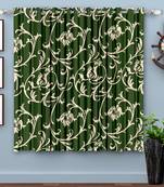Green Printed polyester Window Curtain