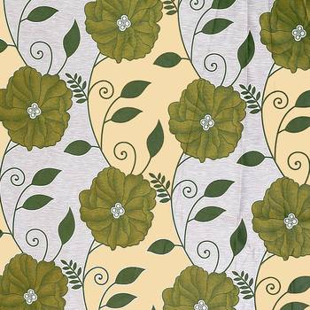 A Mehendi Printed  Polyester Window Curtain 2