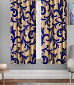 A Blue Printed  Polyester Window Curtain