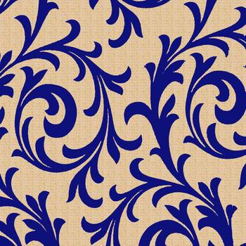 A Blue Printed  Polyester Window Curtain 2