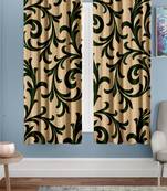 Green Printed polyester Window Curtain