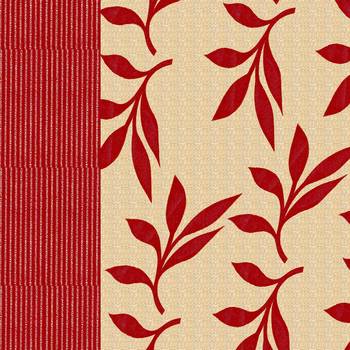 A Red Printed  Polyester Window Curtain 2