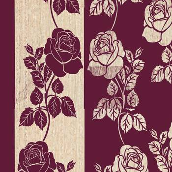 A Purple Printed  Polyester Window Curtain 2