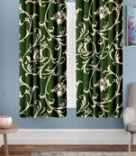 Green Printed polyester Window Curtain