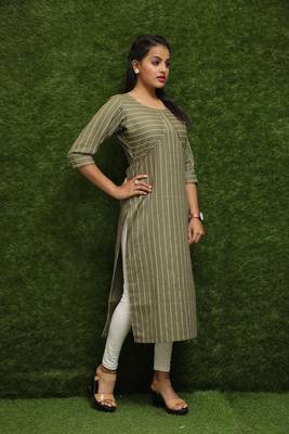 Girls Green Designer Kurti  3