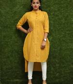 Women Yellow Reguler Wear Kurti